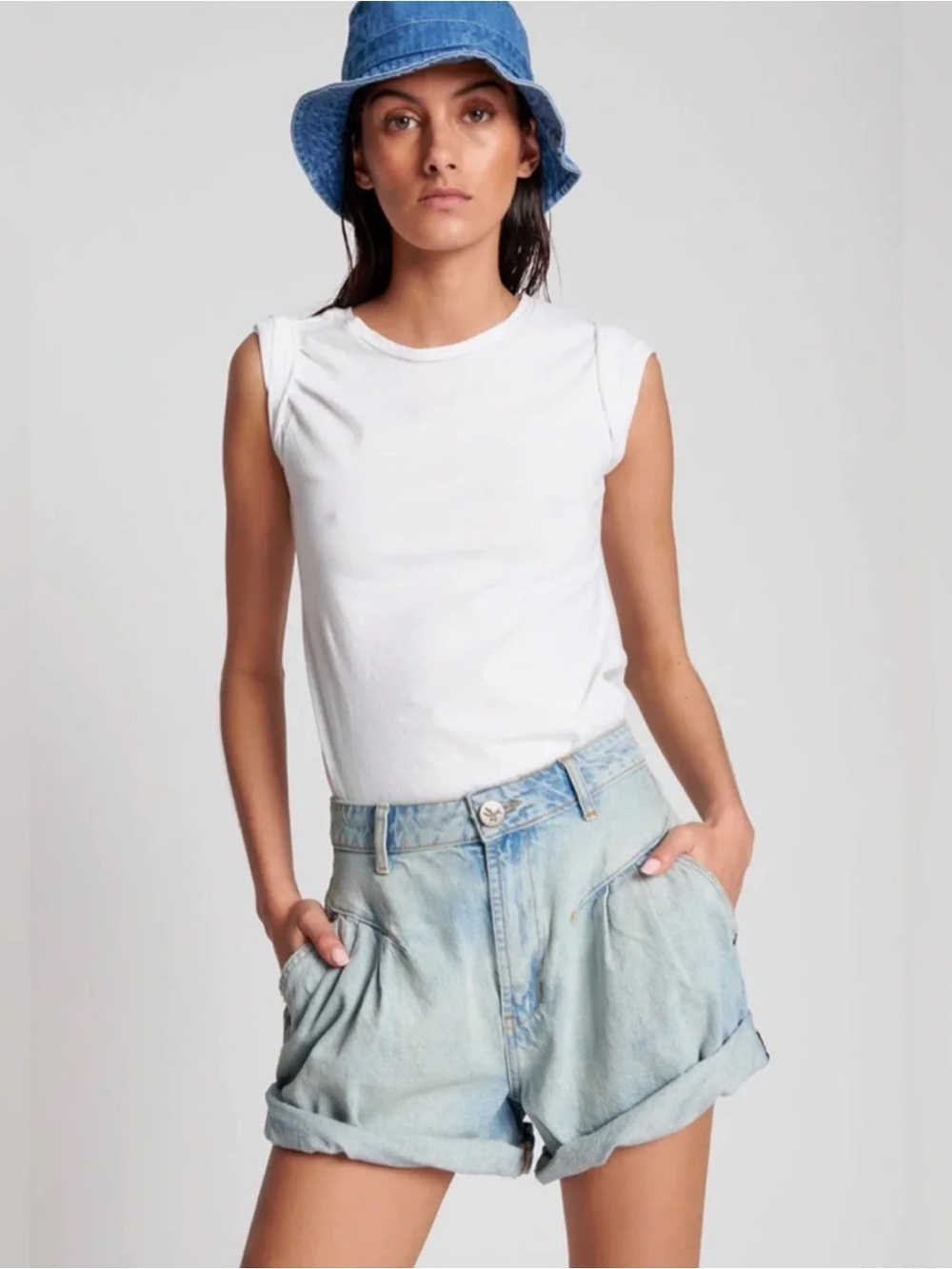One Teaspoon Streetwalker High Waist 80s Denim Shorts size 27